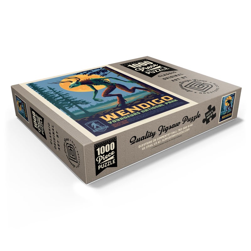 MyPuzzle.com MyPuzzle Legends of The National Parks: Voyageurs' The Wendigo  Vintage Poster - Premium 1000 Piece Jigsaw Puzzle for Adults - Image 3